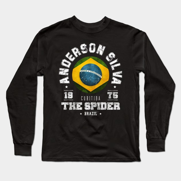 Anderson Silva Long Sleeve T-Shirt by CulturedVisuals